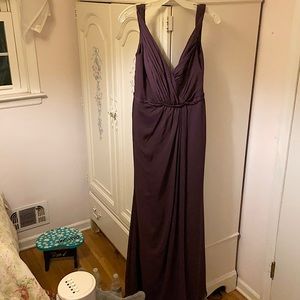 David’s Bridal Chiffon Eggplant Plum dress,